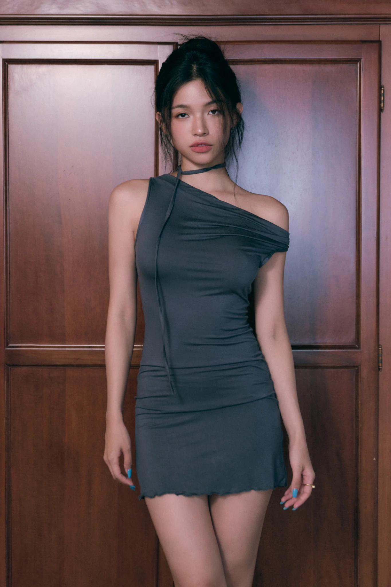 Over the Moon Knit Dress - Midnight Blue