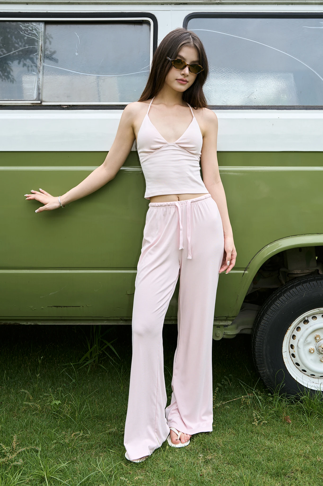 Holiday Drawstring Pant - Pink