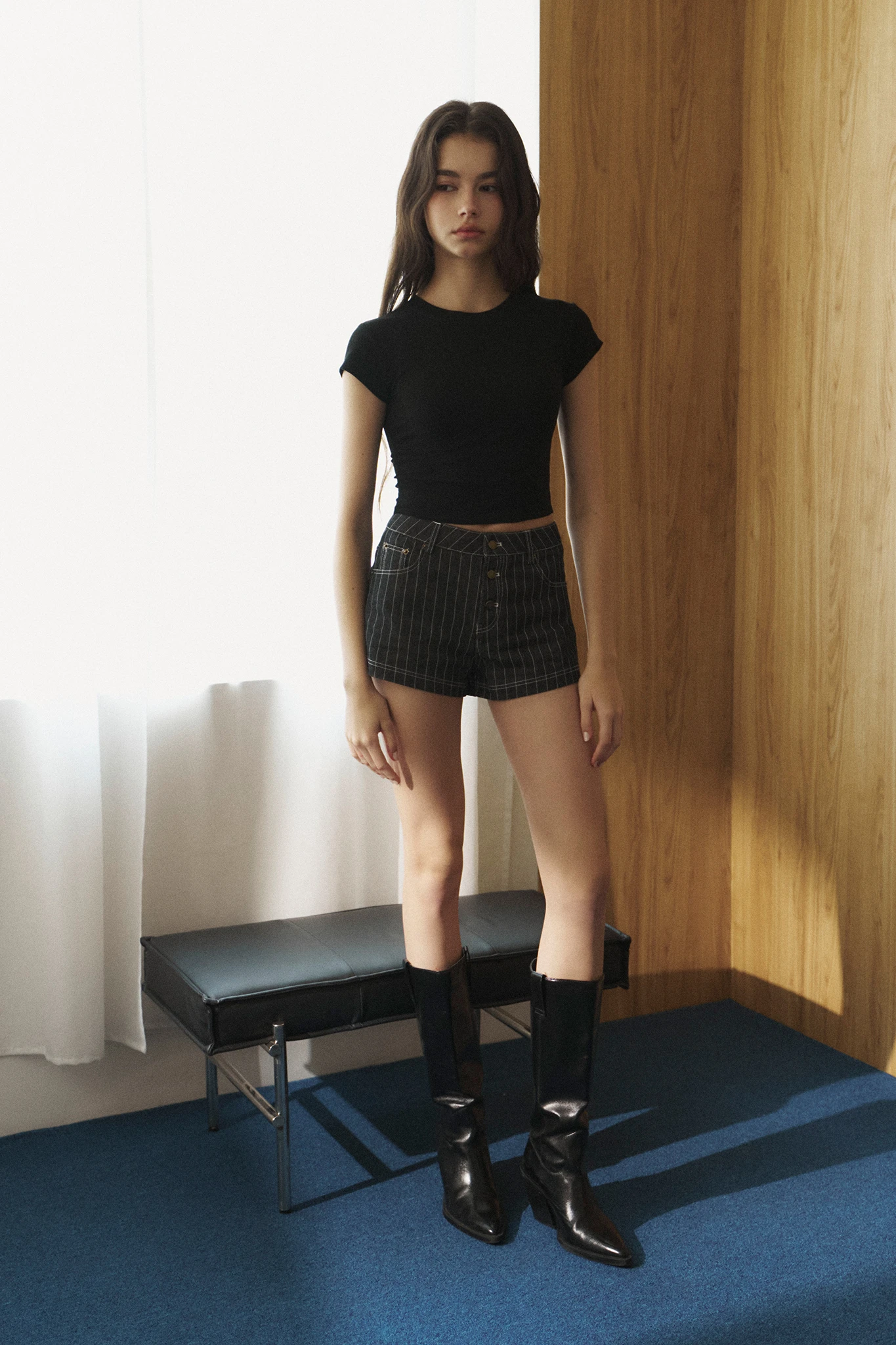 Uptown Denim Short - Black