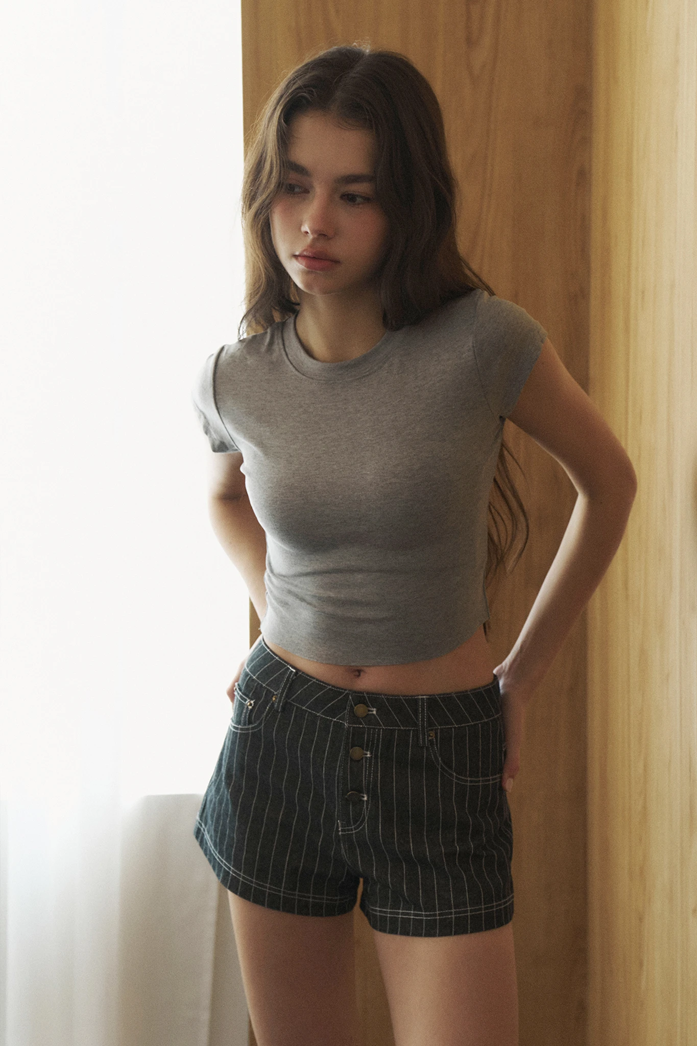 Claudia Cropped Top - Gray（預購）