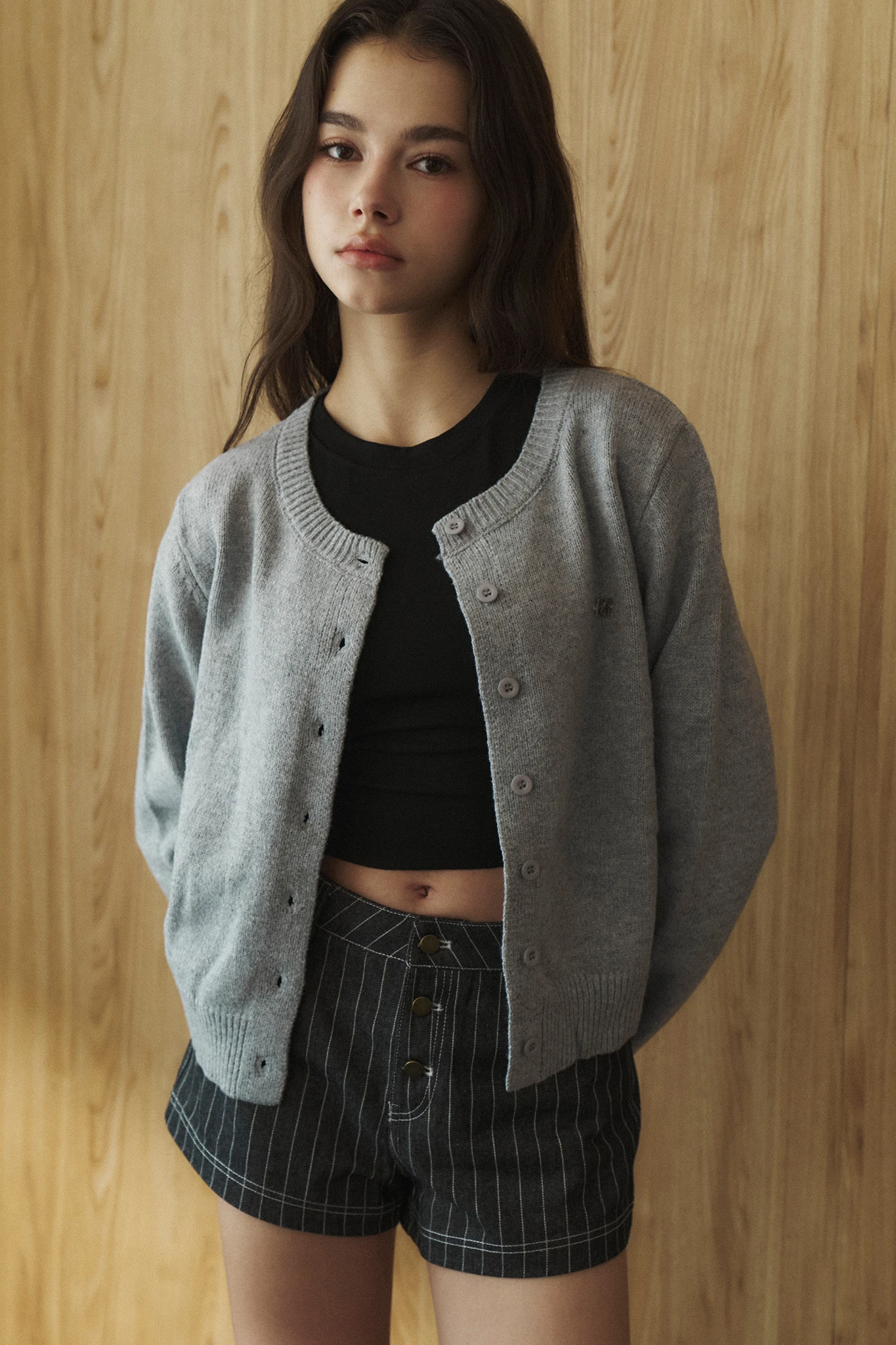 Hazy Knit Cardigan - Gray（預購）