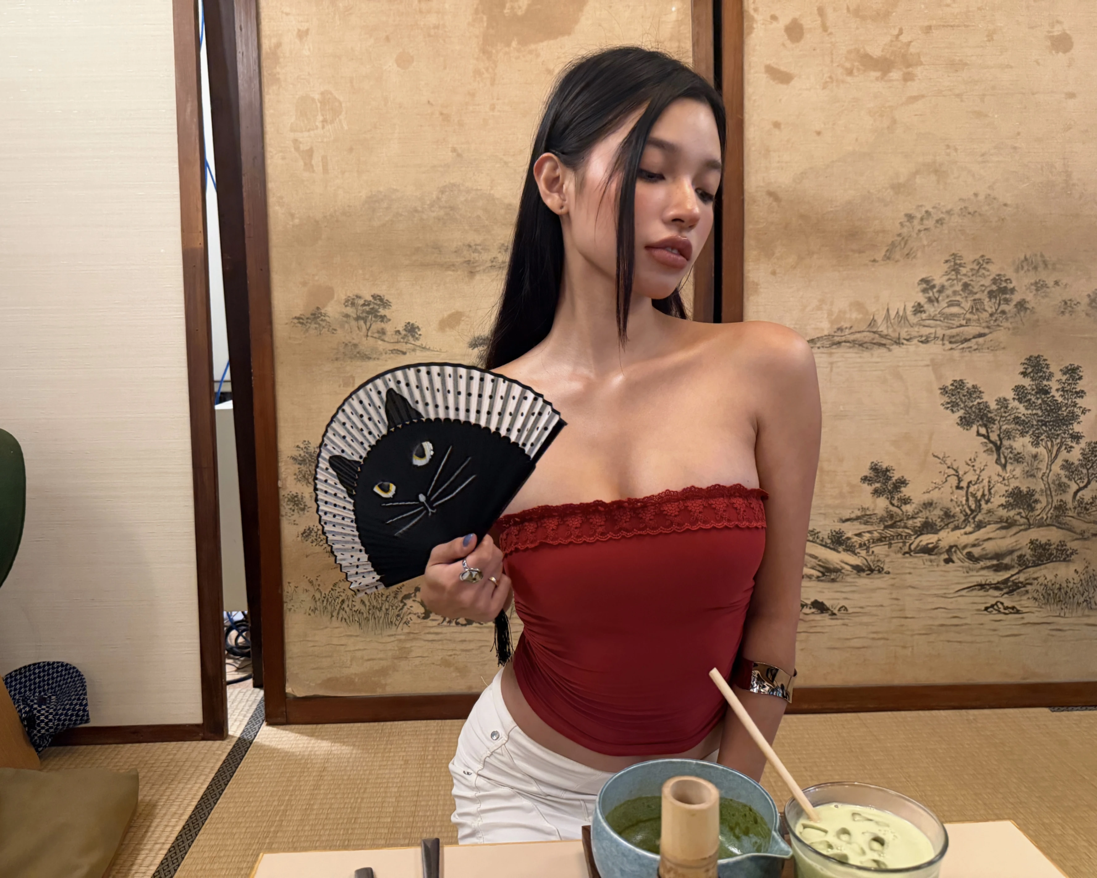 Over the Moon Bra Top - Ruby