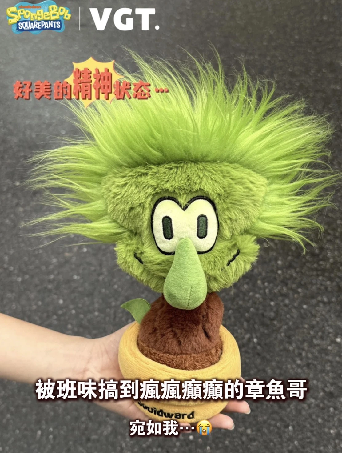 章魚哥瘋癲造型毛絨盆栽