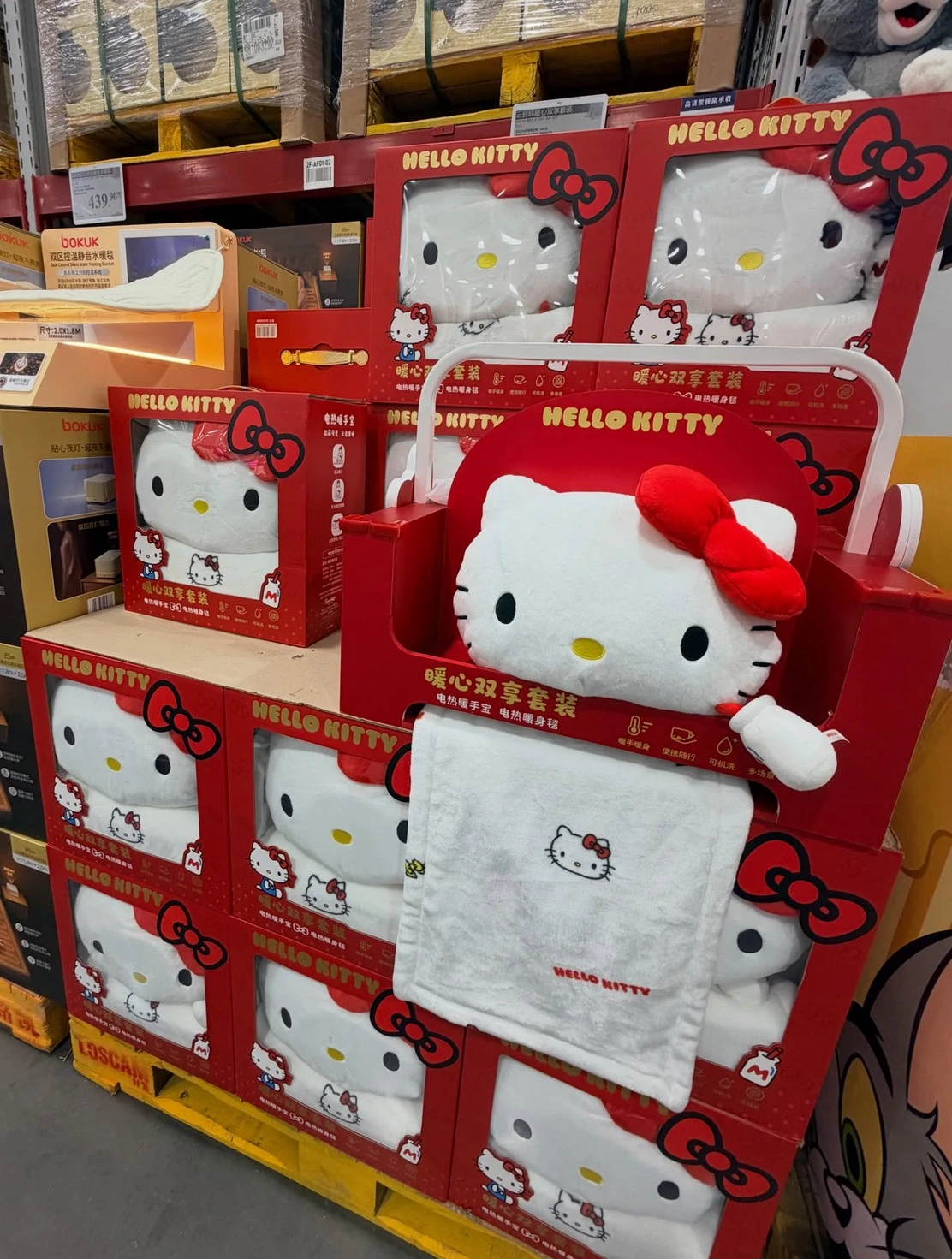 三麗鷗kitty暖心雙享套裝（電熱暖手寶 + 電熱暖身毯）