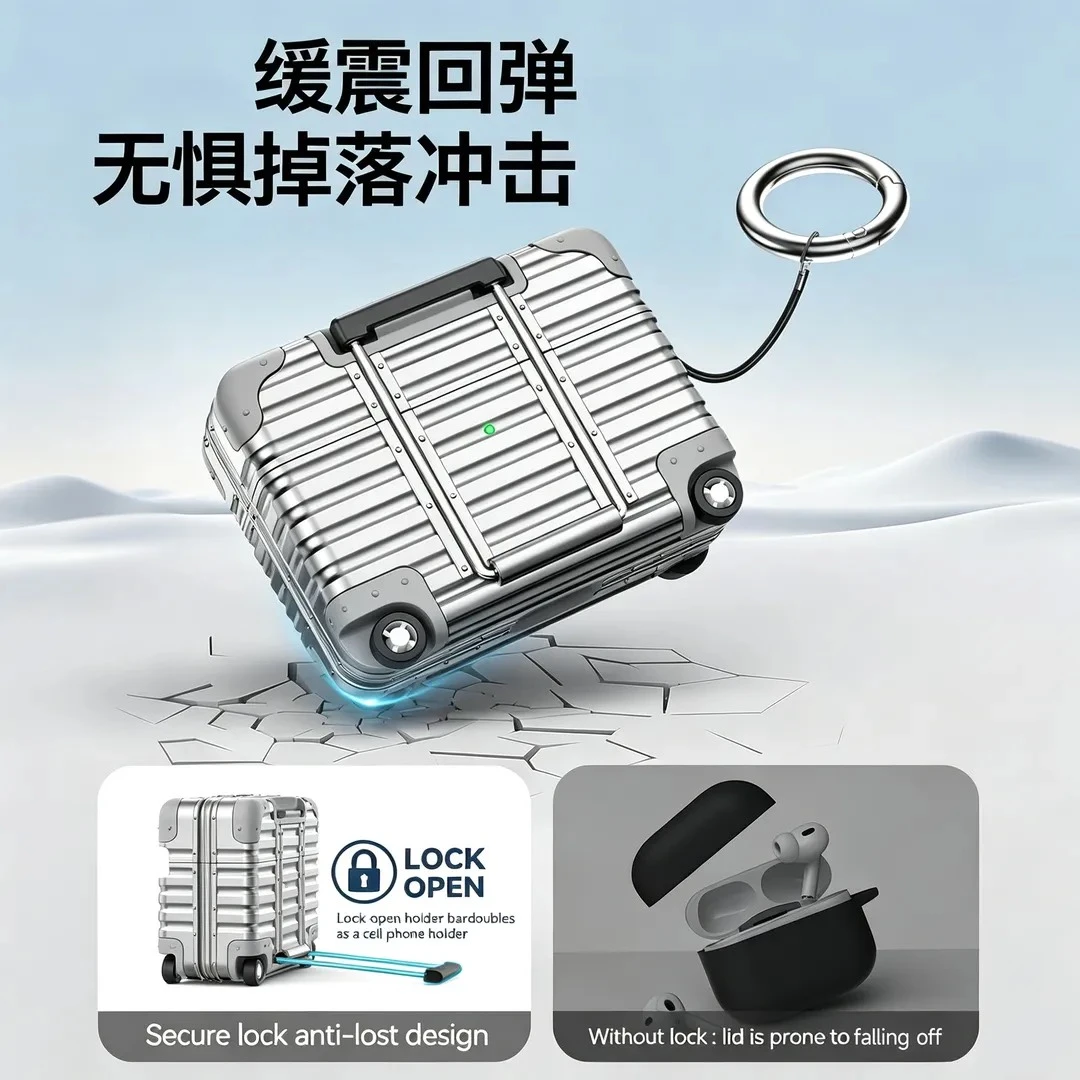 迷你行李箱耳機保護殼