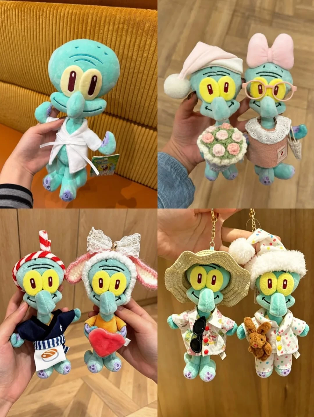 微笑章魚哥變裝玩偶掛件