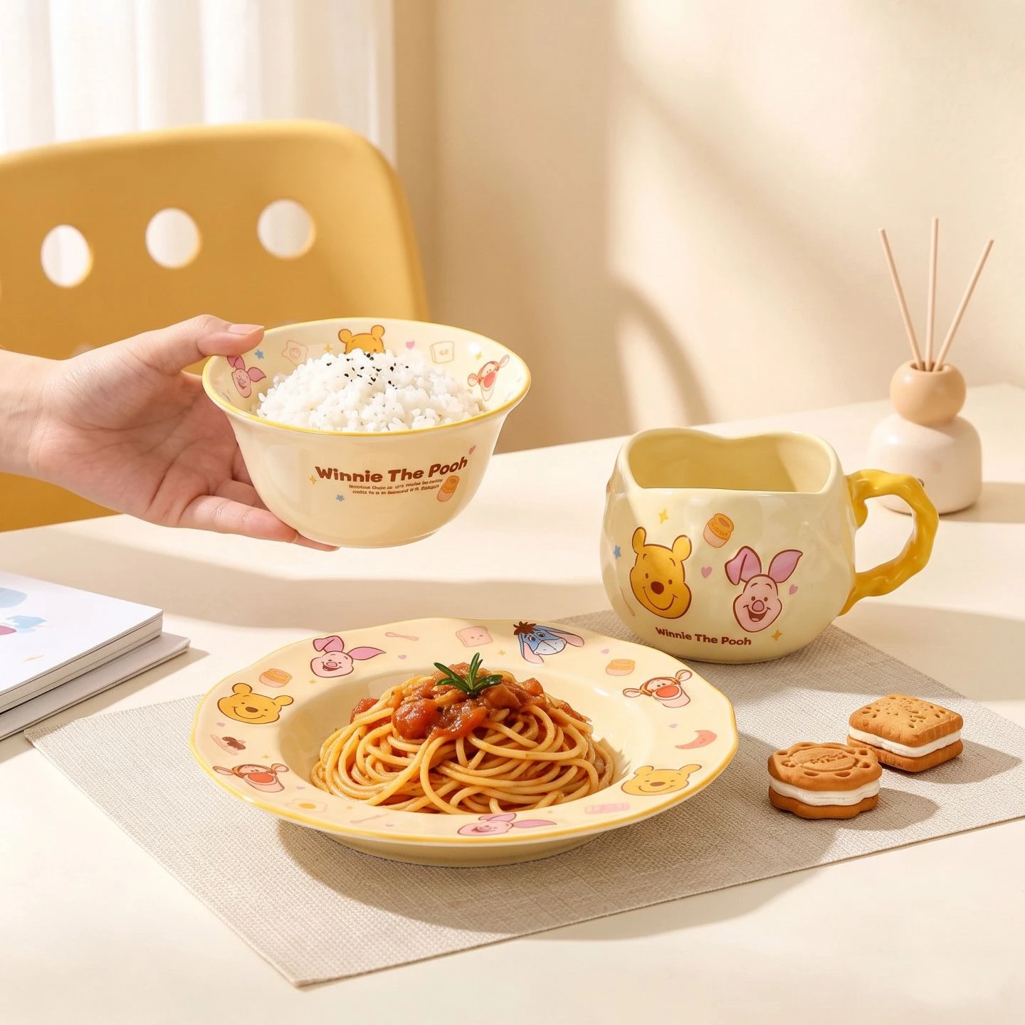 迪士尼卡通陶瓷餐具組