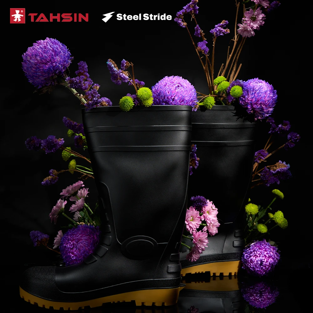 TAHSIN T-8安全鋼頭雨鞋