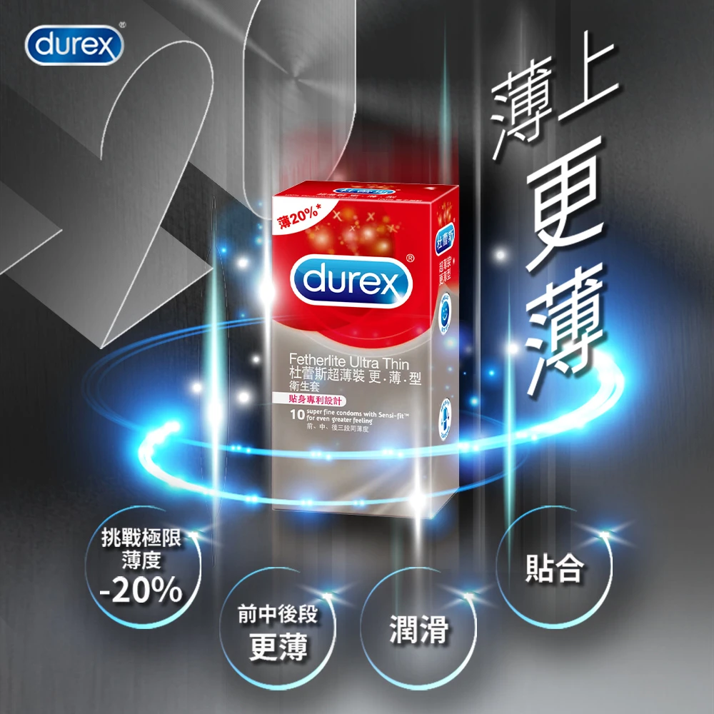 Durex 杜蕾斯 超薄裝更薄型 保險套