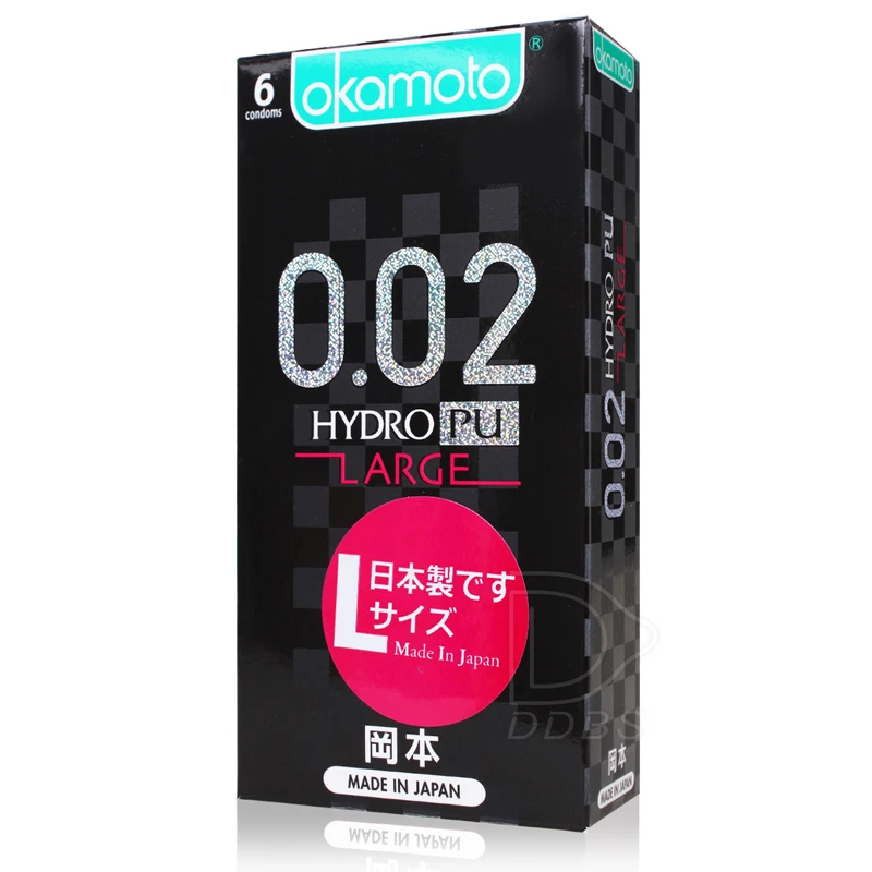 岡本 002水感勁薄保險套 L加大型 6片裝