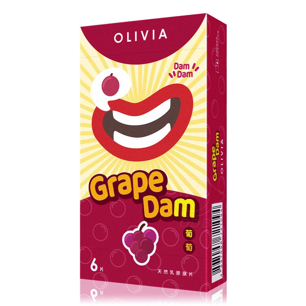 OLIVIA奧莉維亞 葡萄 天然乳膠口交膜片