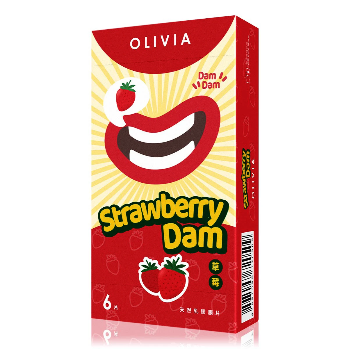 OLIVIA奧莉維亞 草莓 天然乳膠口交膜片