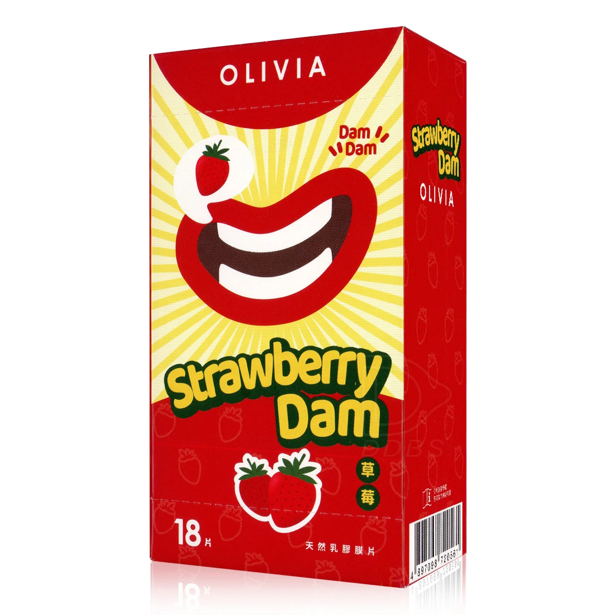 OLIVIA奧莉維亞 草莓 天然乳膠口交膜片