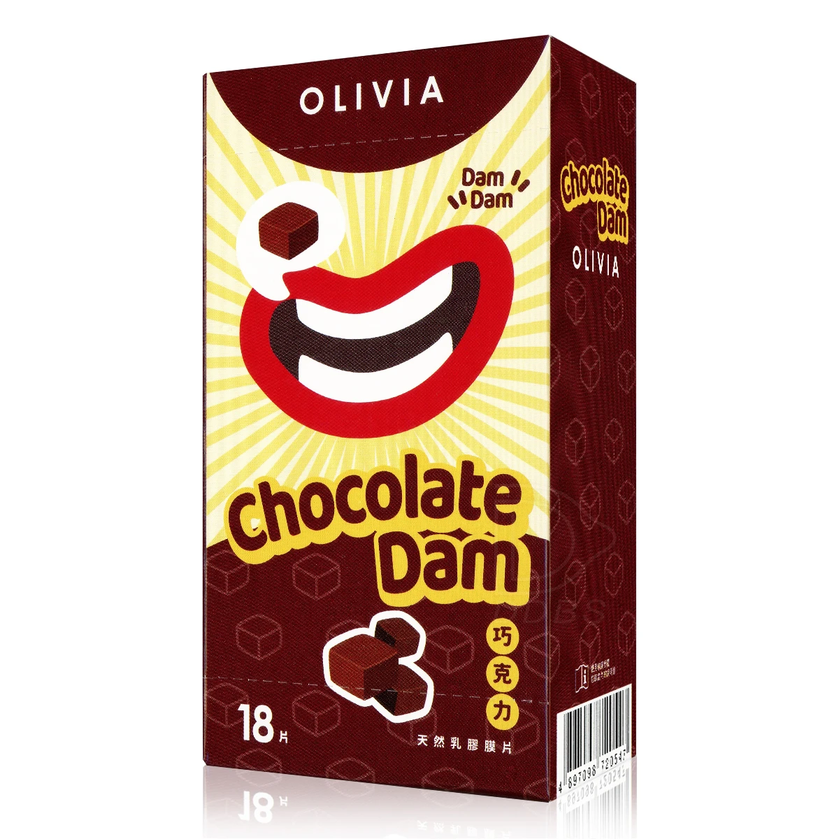 OLIVIA奧莉維亞 巧克力 天然乳膠口交膜片