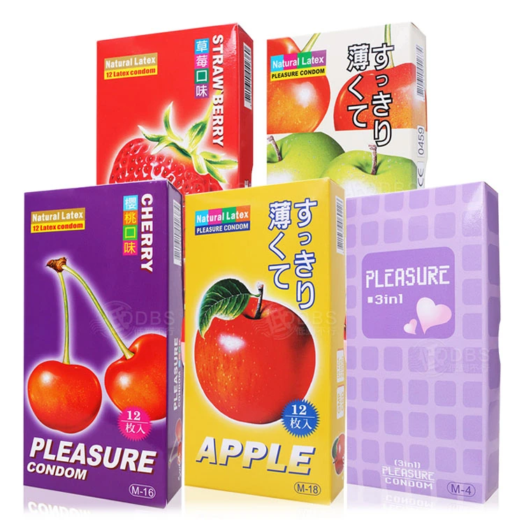 樂趣 顆粒螺紋三合一系列保險套 12片入