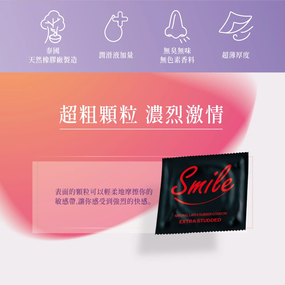 Smile史邁爾 粗顆粒型保險套 12入