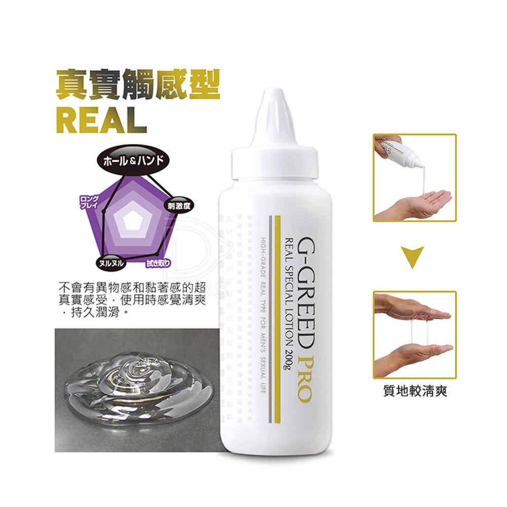 JEX G-GREED PRO 真實觸感型REAL 自慰杯專用潤滑液 200g