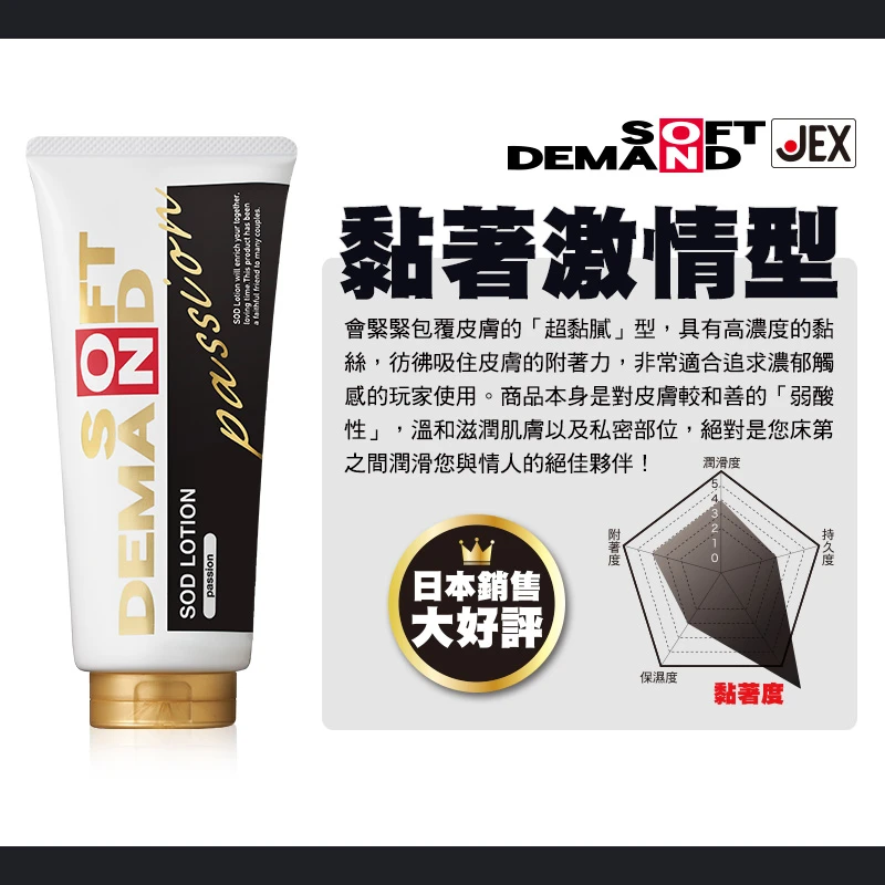 JEX SOD水性潤滑液 180g 黏著激情型(黑)