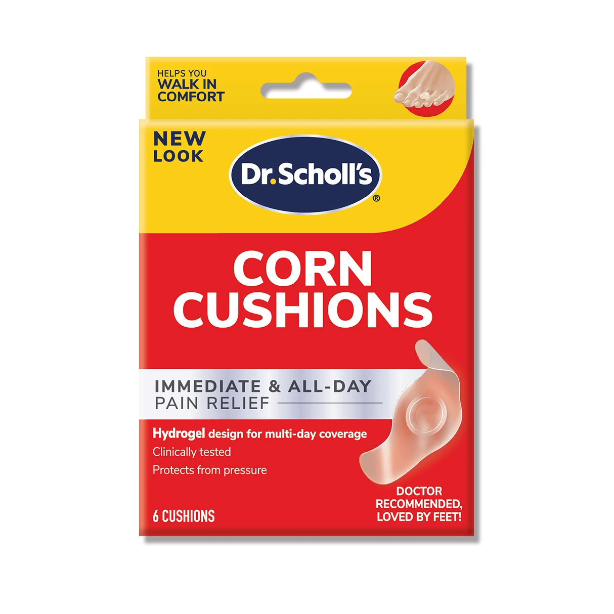 Dr. Scholl's 爽健水凝膠舒緩襯墊 6入裝 雞眼適用