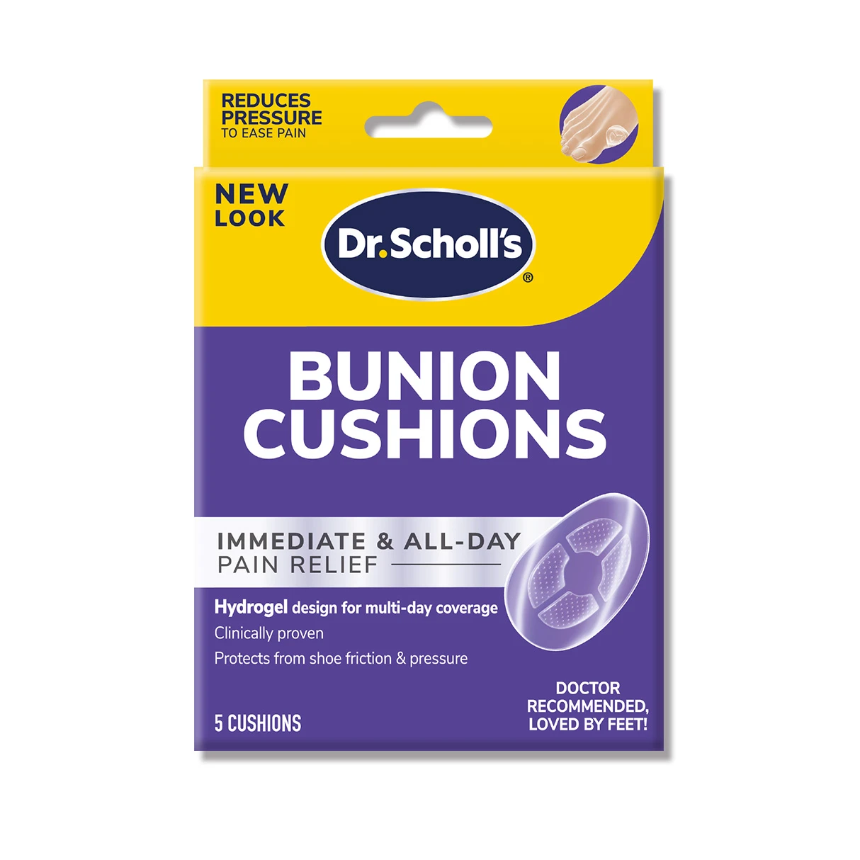 Dr. Scholl's 爽健水凝膠舒緩襯墊 5入裝 拇指外翻款適用