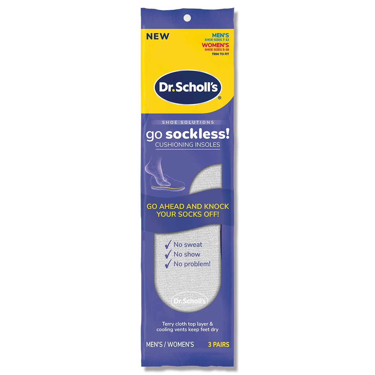 Dr. Scholl's 爽健吸濕透氣鞋墊 3雙入