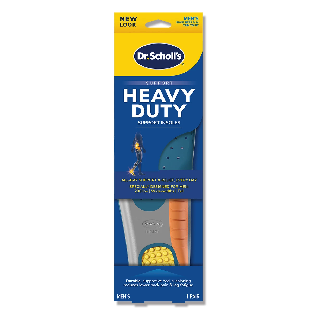 Dr. Scholl's 爽健腳跟加厚支撐鞋墊(男用)