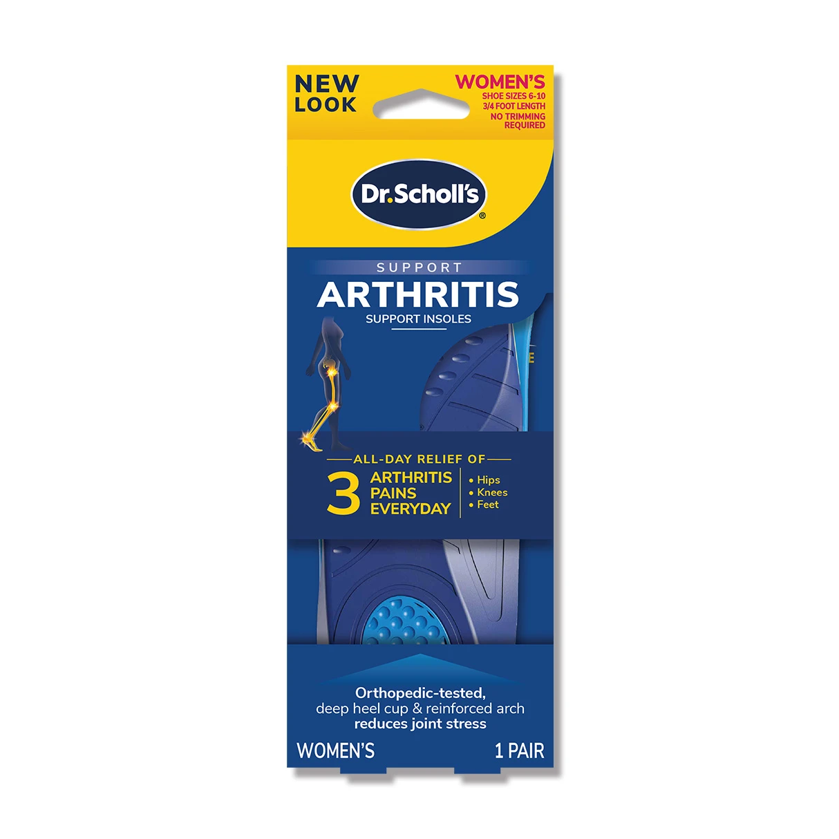 Dr. Scholl's 爽健下半身減壓舒緩鞋墊3/4型 (女用)