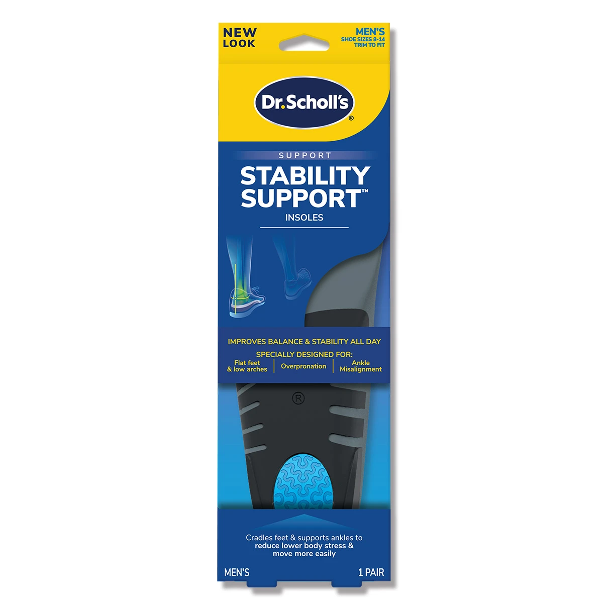 Dr. Scholl's 爽健穩固支撐平衡鞋墊(男用)