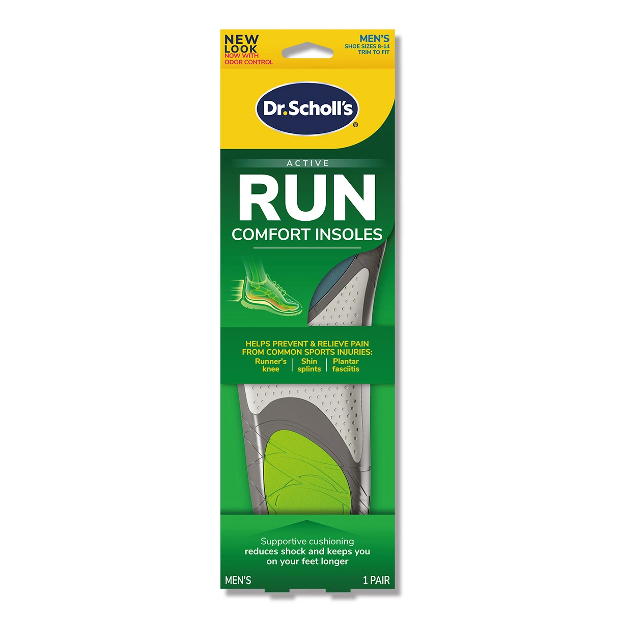 Dr. Scholl's 爽健健力加厚吸震運動鞋墊 (男用)