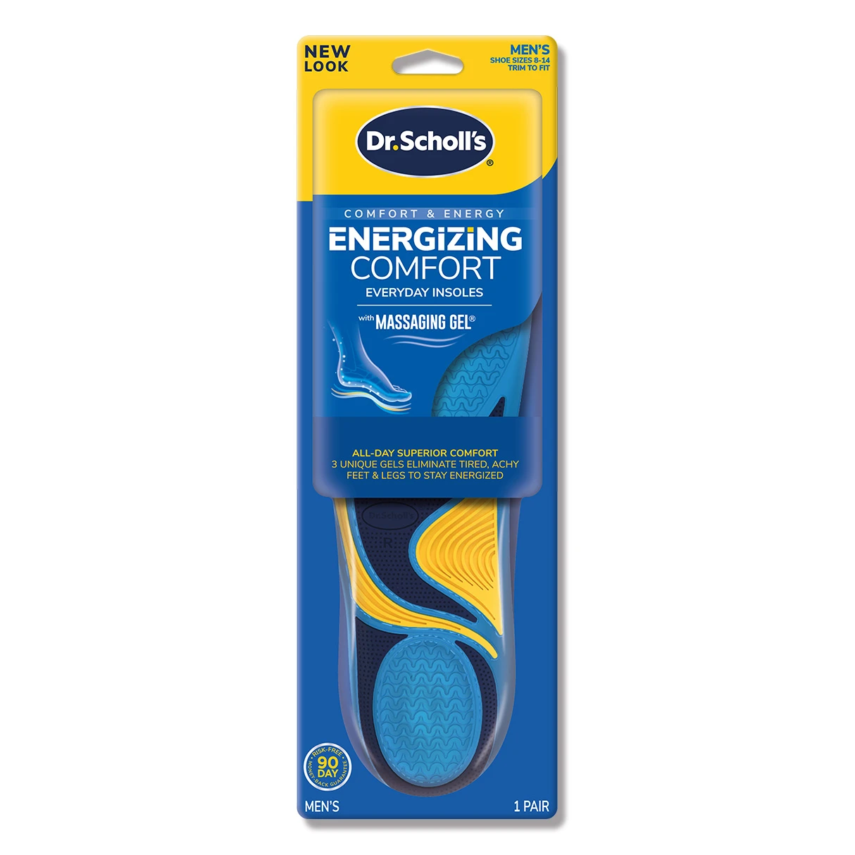 Dr. Scholl's 爽健活力舒適按摩凝膠鞋墊(男用)