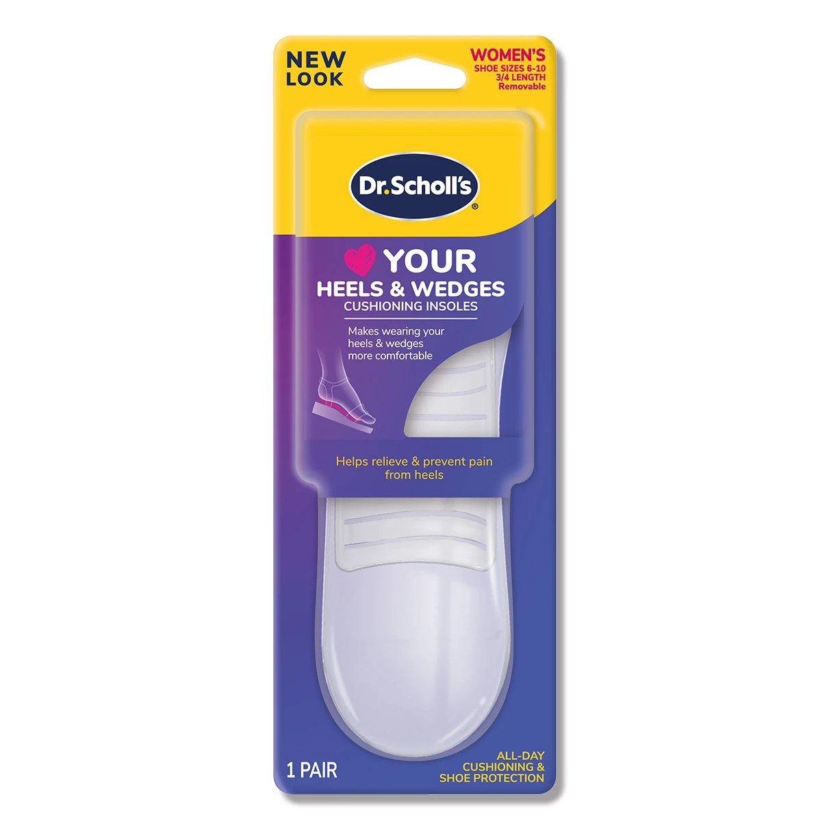 Dr. Scholl's 爽健樂愛跟鞋舒適鞋墊3/4型 (女用)