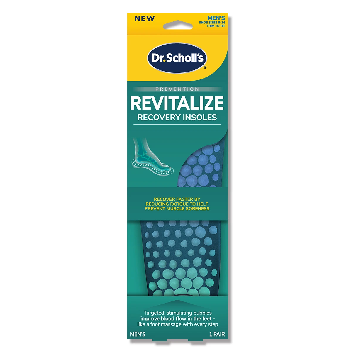 Dr. Scholl's 爽健健力循環氣泡鞋墊(男用)