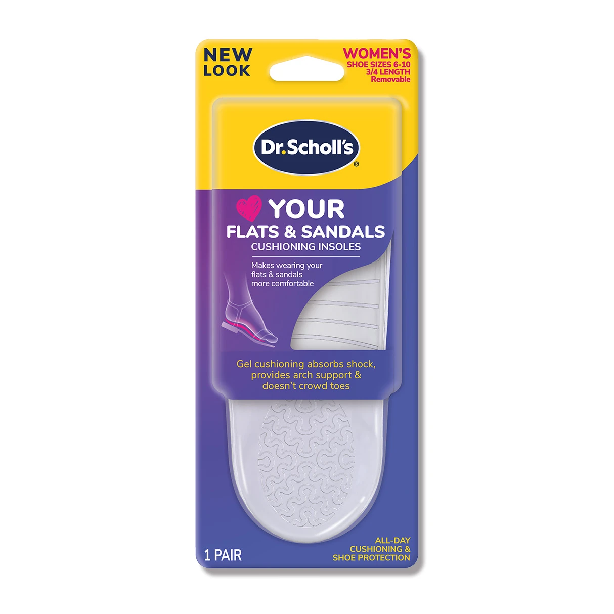 Dr. Scholl's 爽健樂愛涼鞋舒適鞋墊3/4型 (女用)