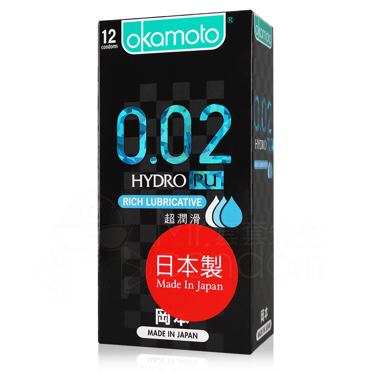 岡本 002水感勁薄保險套 RL超潤滑 12片裝