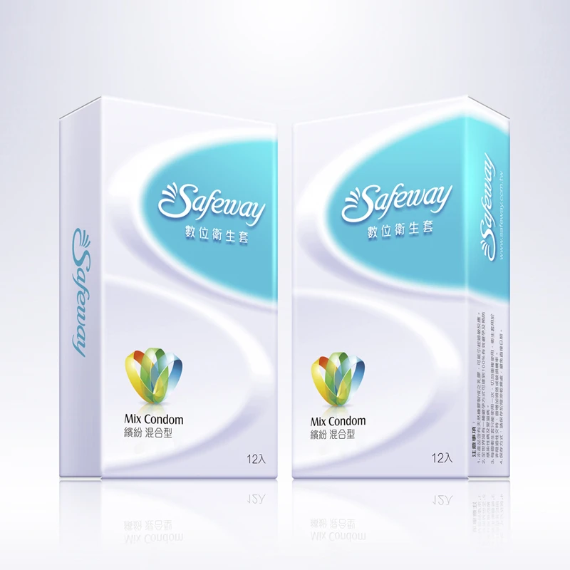 Safeway數位 繽紛混合型 保險套 12片裝