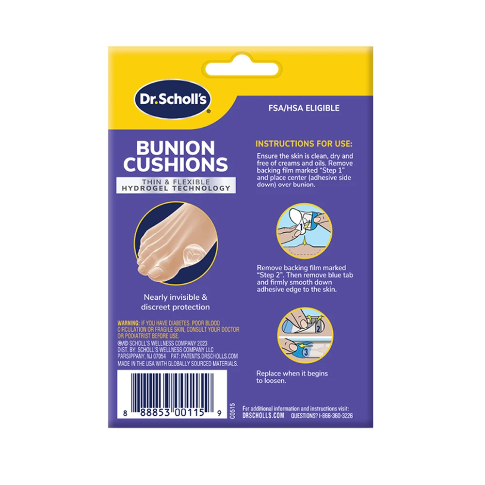 Dr. Scholl's 爽健水凝膠舒緩襯墊 5入裝 拇指外翻款適用