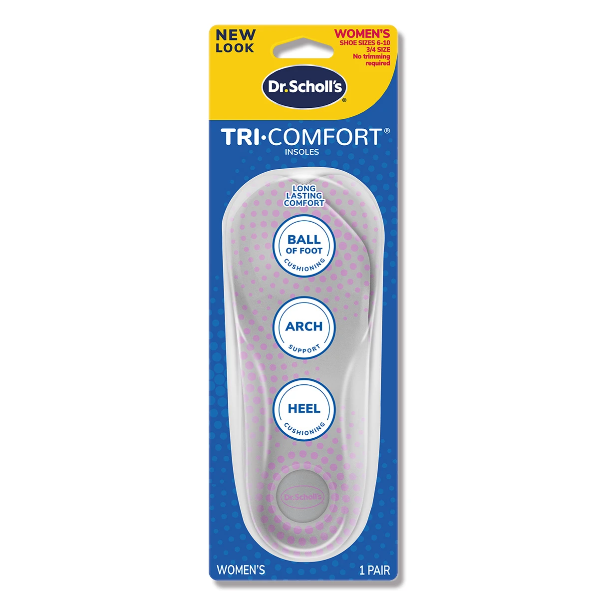 Dr. Scholl's 爽健三合一防護鞋墊3/4型 (女用)