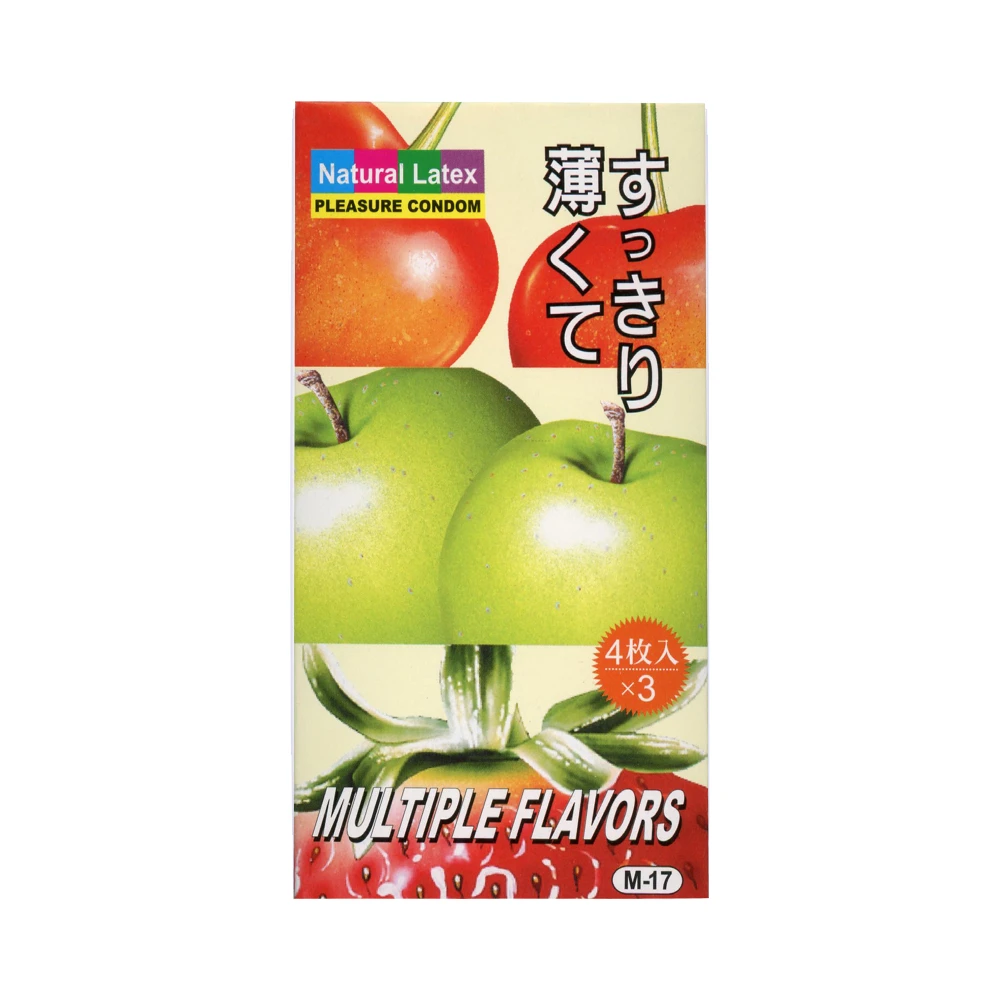 樂趣 顆粒螺紋保險套｜綜合果味｜ 12片入