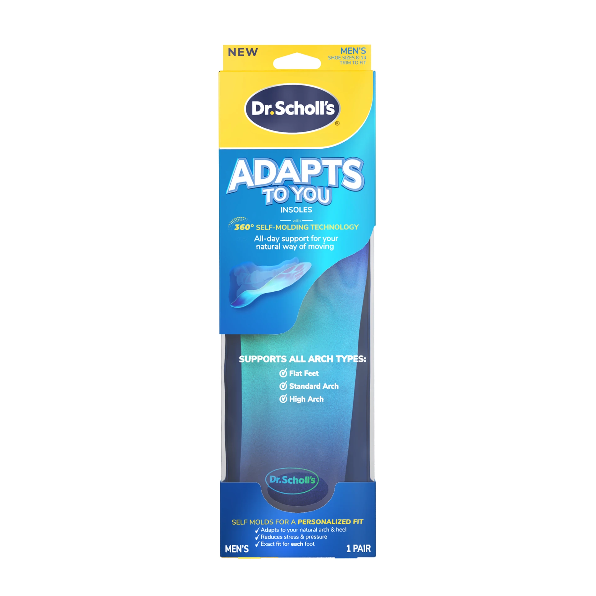 Dr. Scholl's 爽健自適應記憶塑形鞋墊(男用)