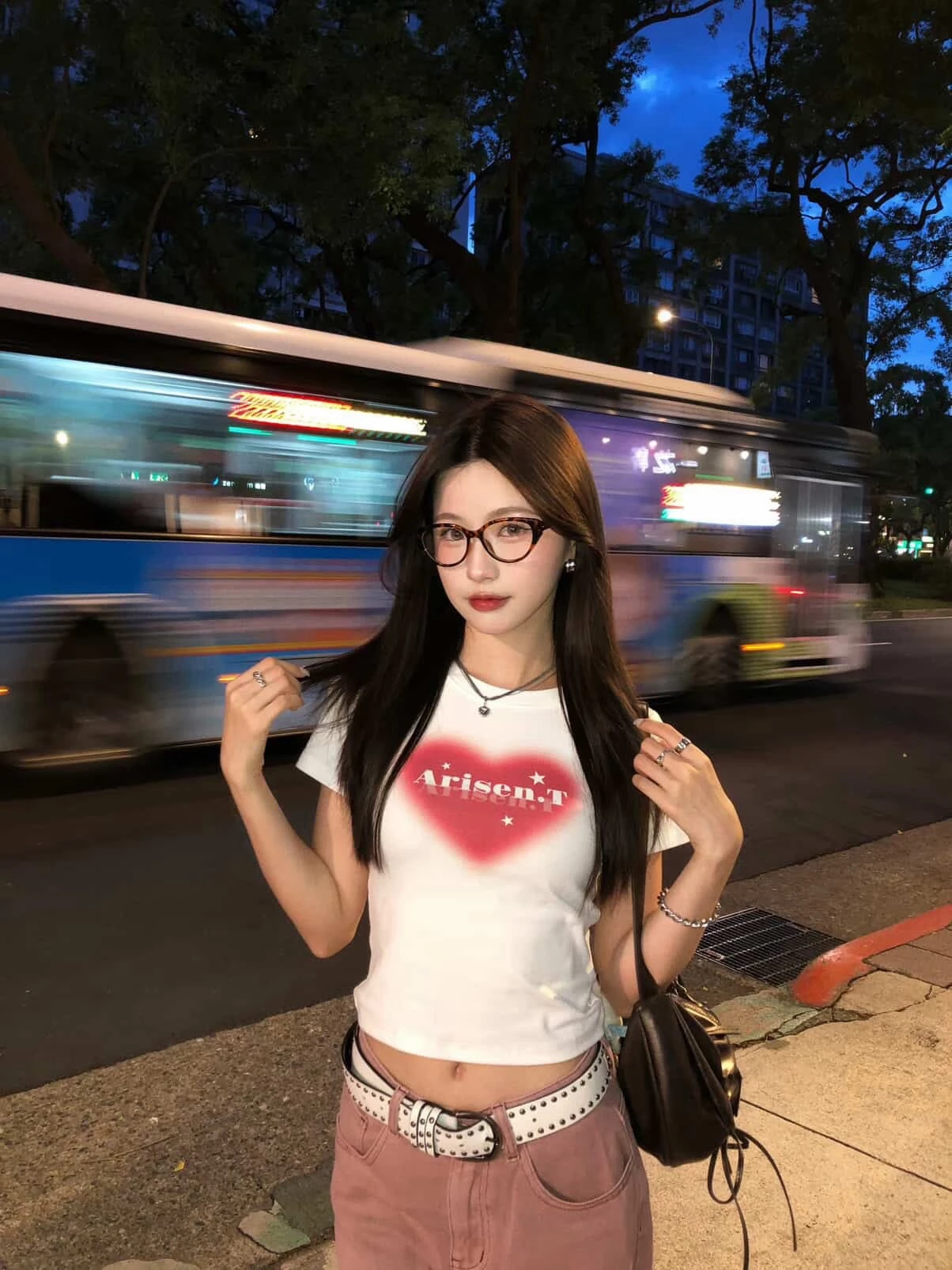 Pink haze heart tee 粉紅迷霧愛心T