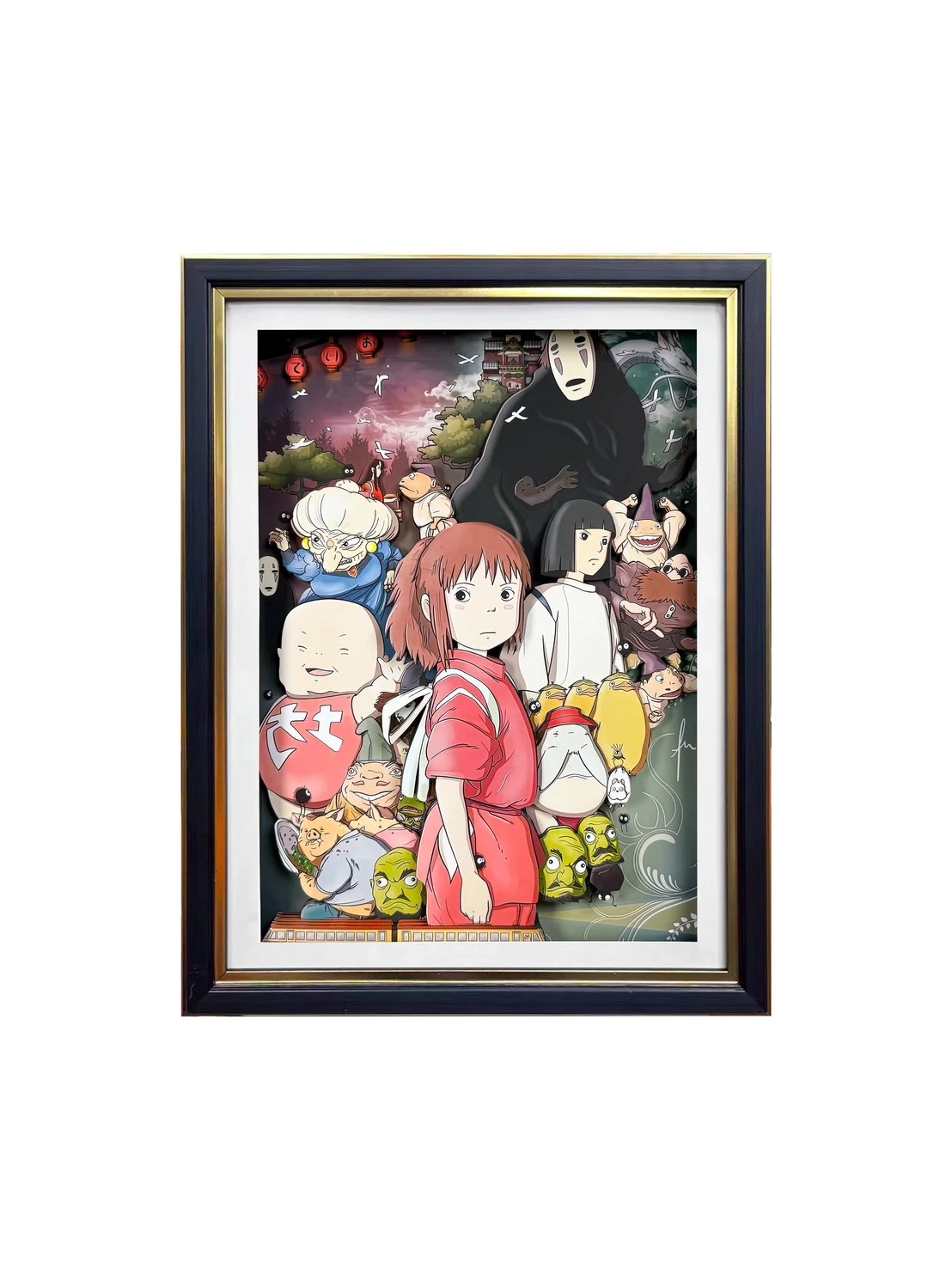 [3D立體畫框]宮崎駿 神隱少女 大尺寸 桌擺 臥室裝飾 掛畫
