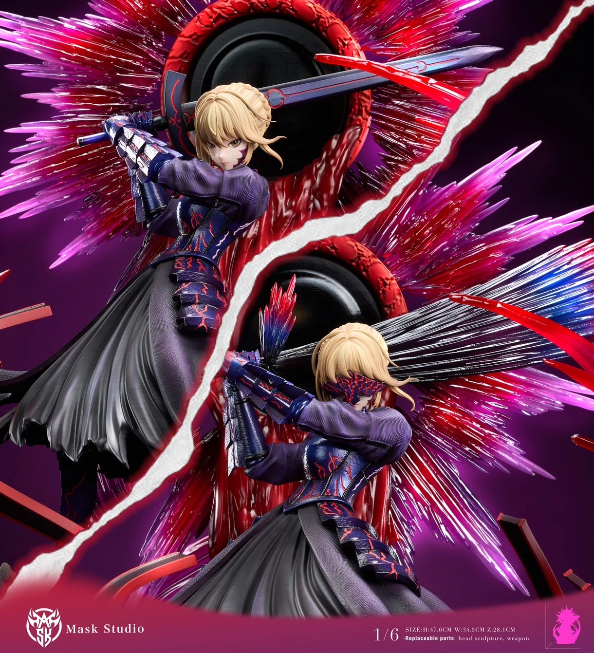 [預購]Mask Saber 阿爾托莉雅 黑Saber