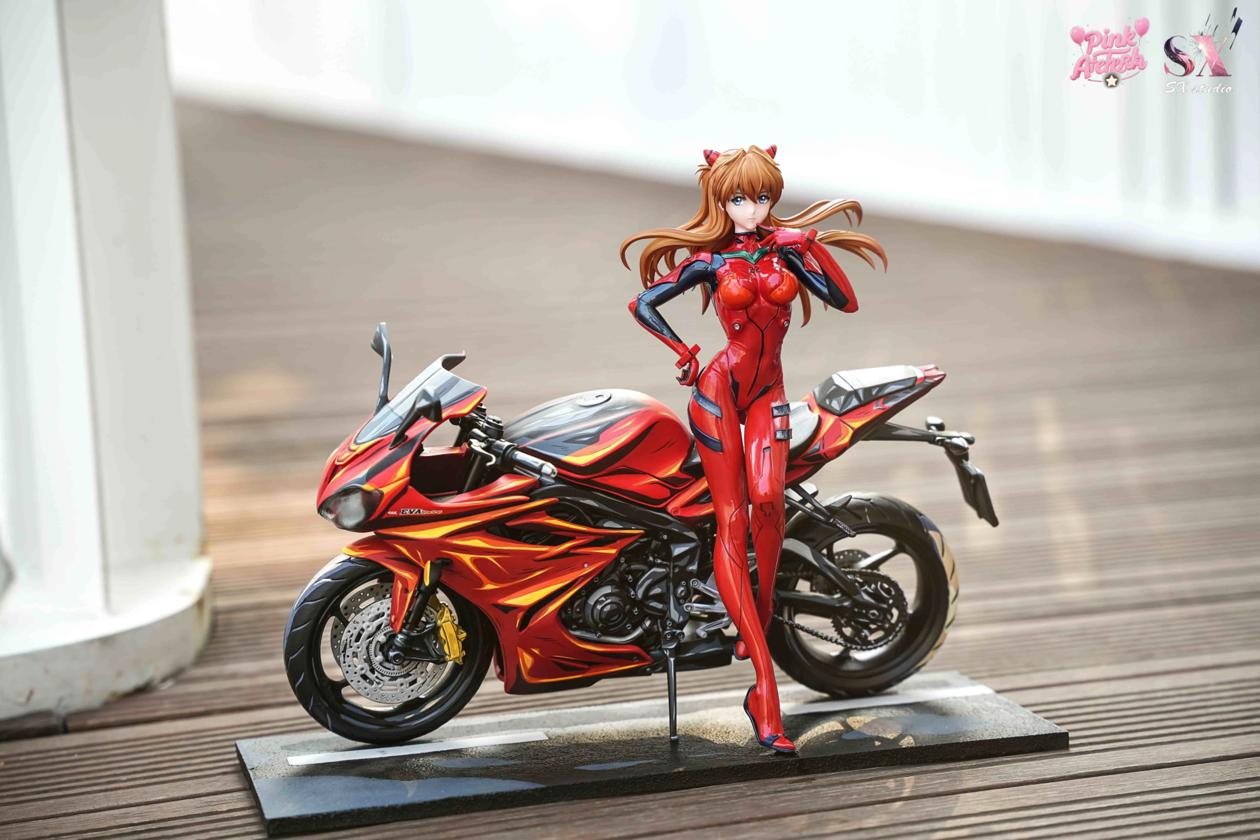 [預購]Aetheria Studios&SX 新世紀福音戰士 摩托車少女明日香(二次元著色+原橙紅色)