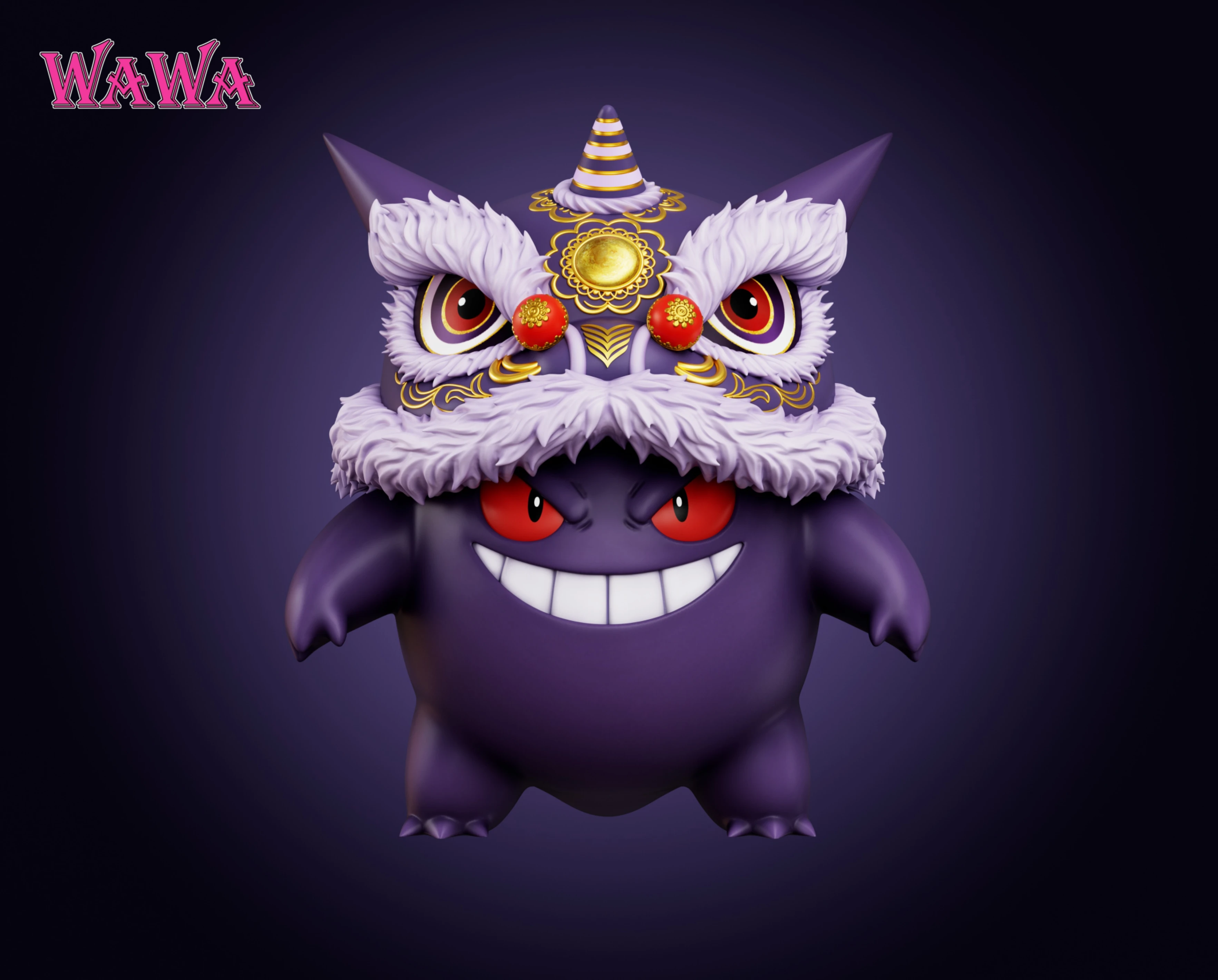 [預購]wawa 寶可夢 招財系列-舞獅耿鬼