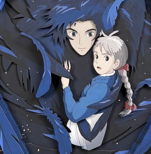 [3D立體畫框]宮崎駿 霍爾的移動城堡 小尺寸 桌擺 臥室裝飾 掛畫