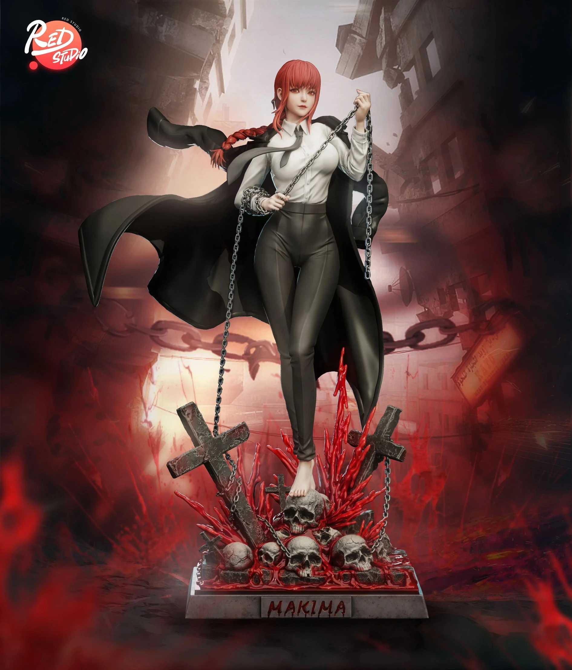 [預購補款]Red 鏈鋸人 瑪奇瑪 支配惡魔的溫柔假面 女雕系列03