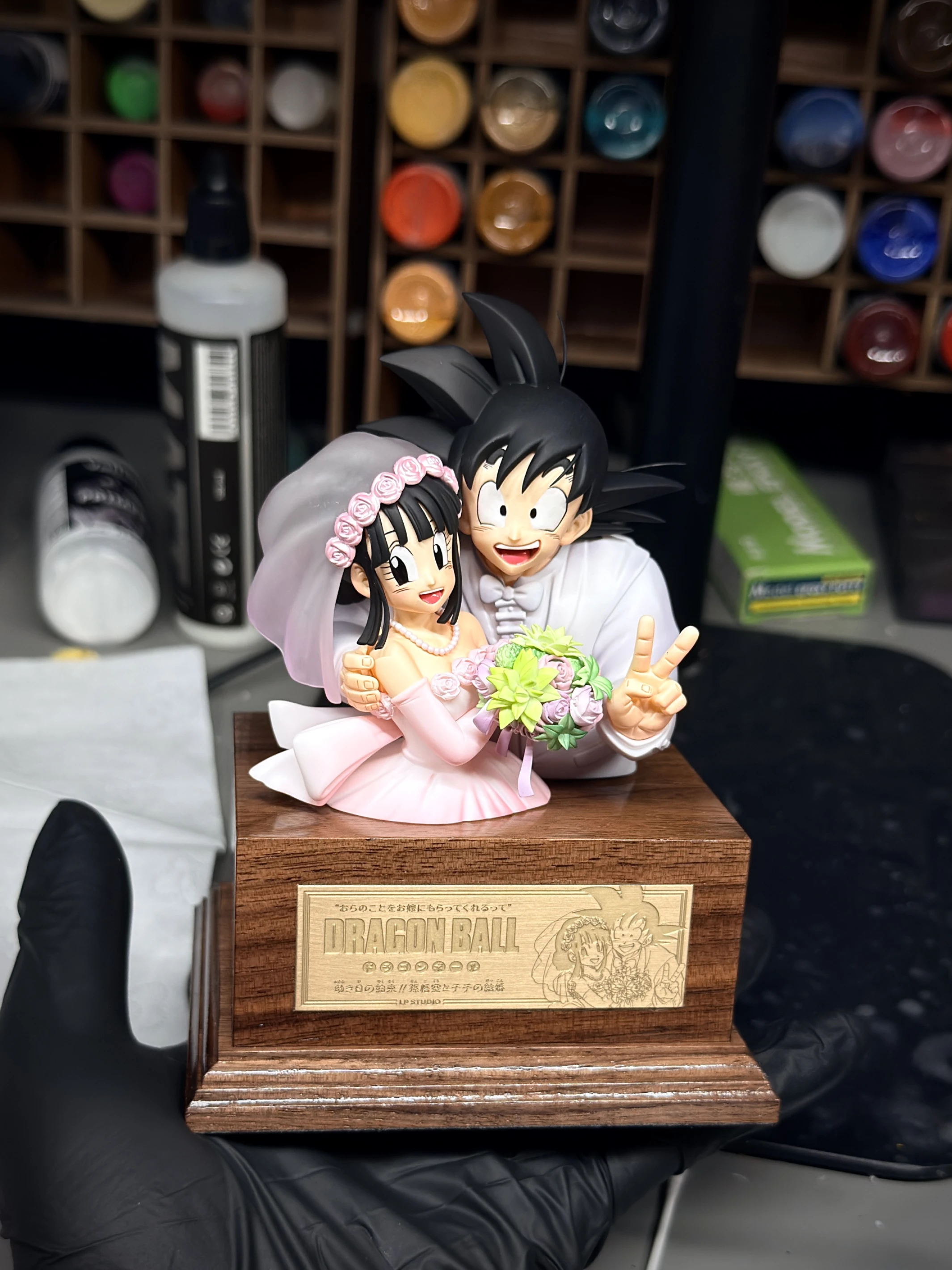[預購]LP 七龍珠 悟空琪琪結婚胸像