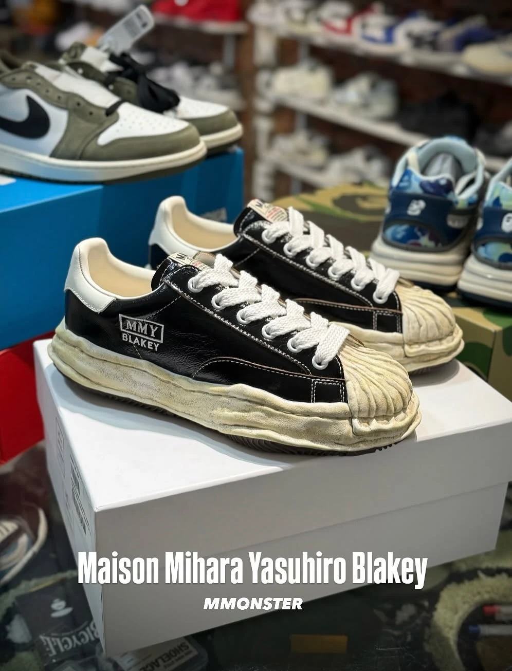 Maison Mihara Yasuhiro Blakey OG Sole Vintage Canvas Low "Black" 黑色 奶油底 三原康裕 MMY A09FW732
