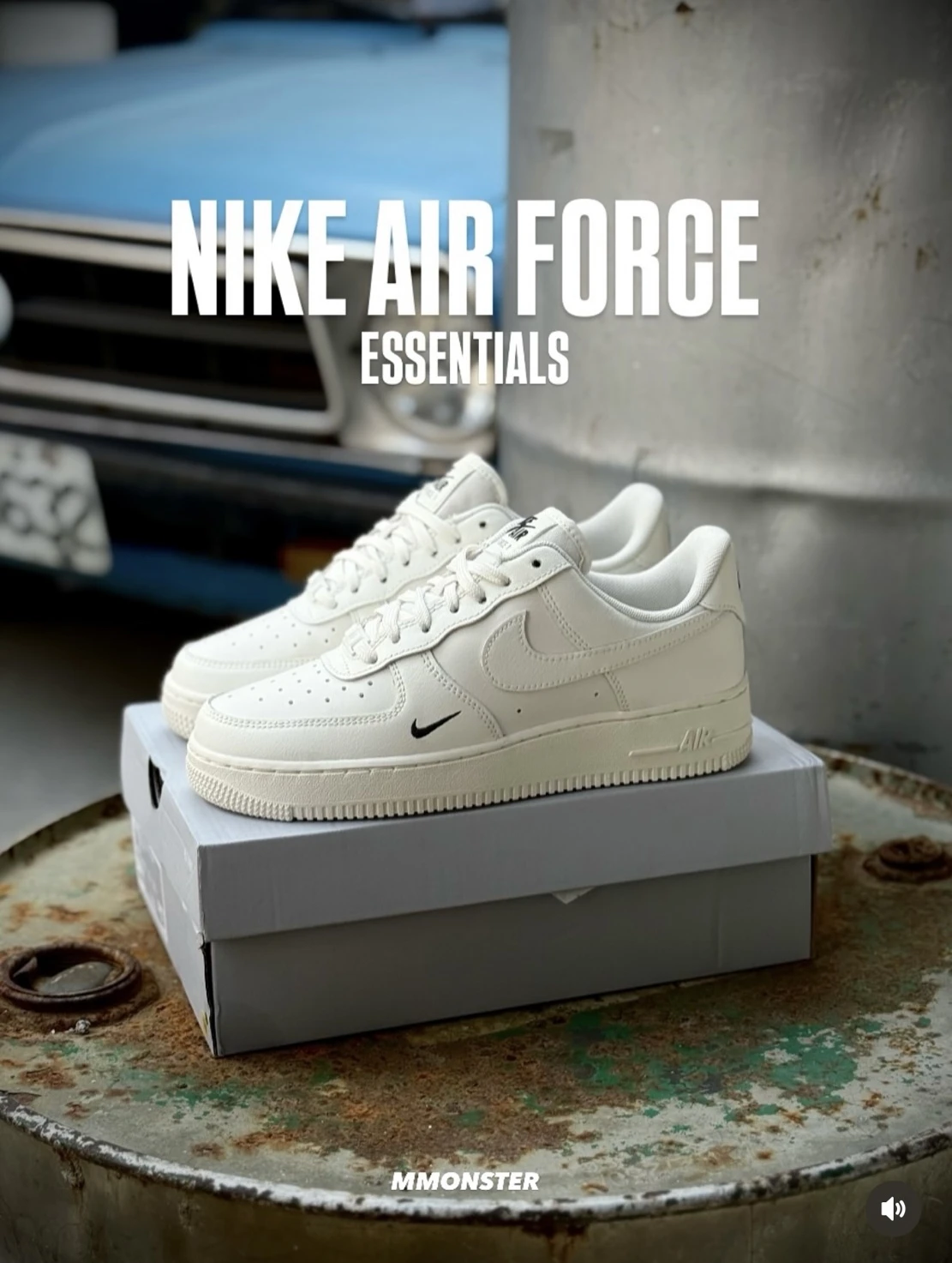 Nike Air Force 1 ’07 ESS 奶油刺繡小勾 女鞋 HF1058-133