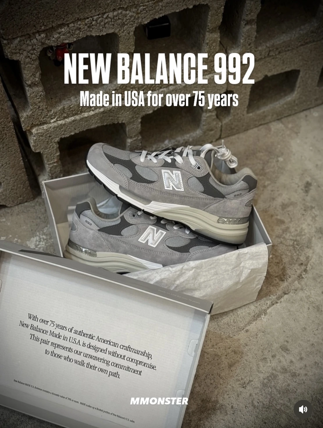 New Balance Made in U.S.A 992 元祖灰 NB992